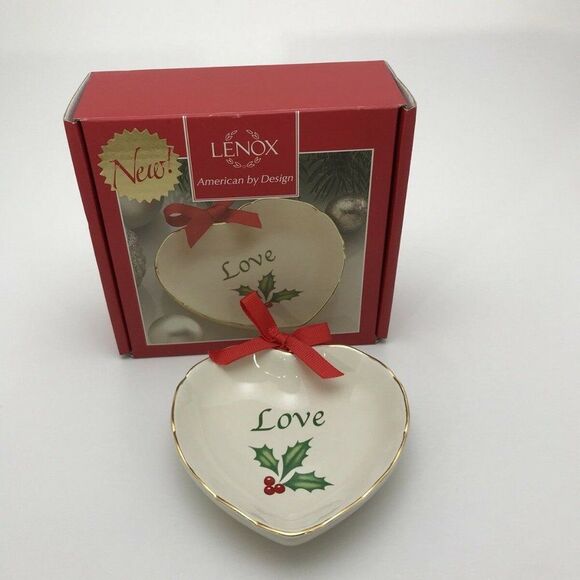 Lenox Holiday Sentiment Pair Tray and Trinket Dish - Picture 7 of 12